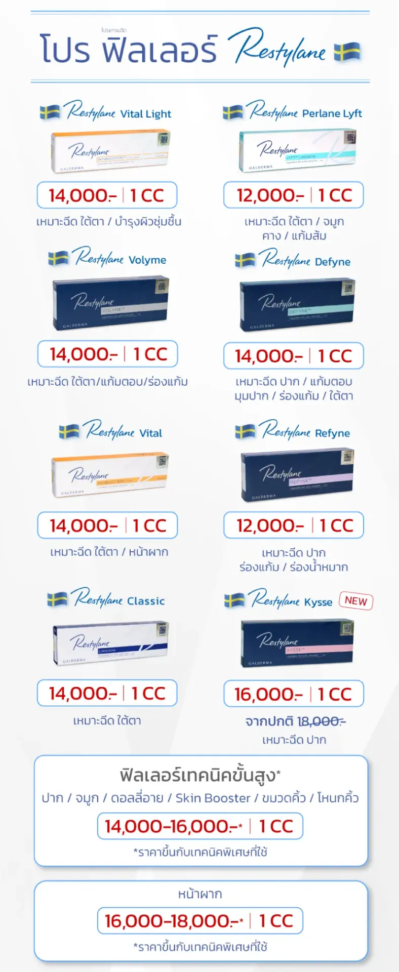 Restylane ฟิลเลอร์ ราคา