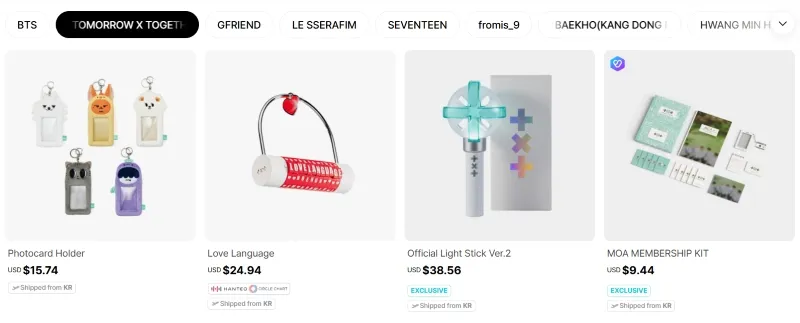Merchandise BTS