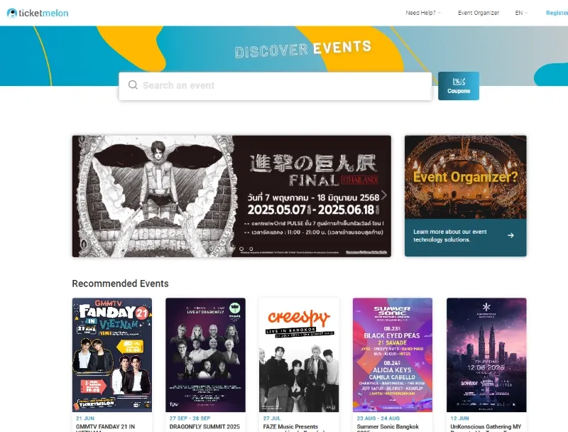 ticketmelon แพลตฟอร์มซื้อบัตรคอนเสิร์ต