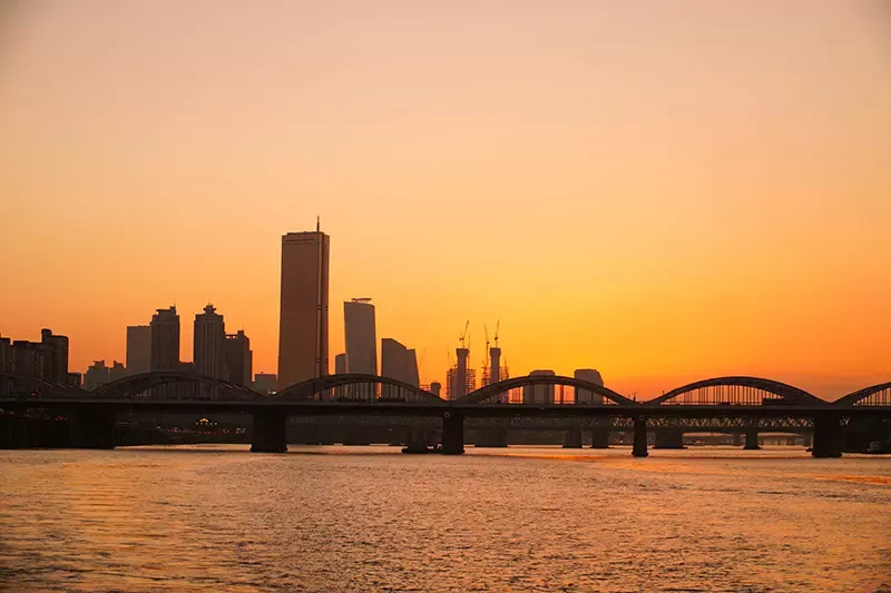 ชมพระอาทิตย์ตก แม่น้ำฮัน  กรุงโซล