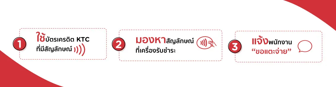 3 ขั้นตอนง่ายๆ ขอแตะจ่ายด้วย KTC Contactless