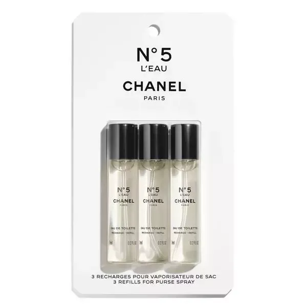 CHANEL N°5 L'EAU EAU DE TOILETTE PURSE SPRAY REFILLS CHANEL N°5 L'EAU EAU DE TOILETTE PURSE SPRAY REFILLS