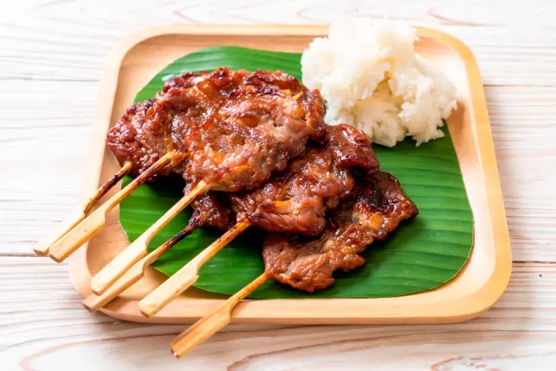 grilled-skewered-milk-pork-with-sticky-rice