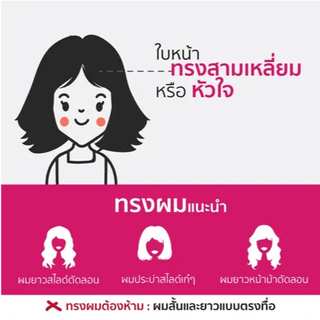 ทรงผมใบหน้ารูปหัวใจ