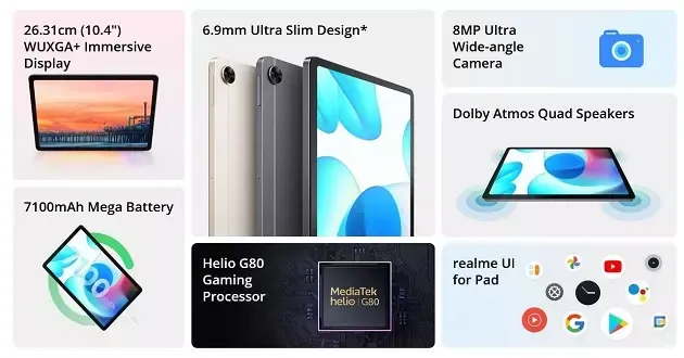 Realme Pad ฟังก์ชัน