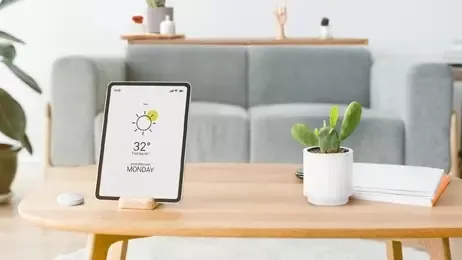 แสดงสภาพอากาศบนหน้าจอแท็บเล็ต