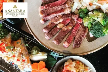 บุฟเฟ่ต์โรงแรม Anantara Riverside Bangkok Resort