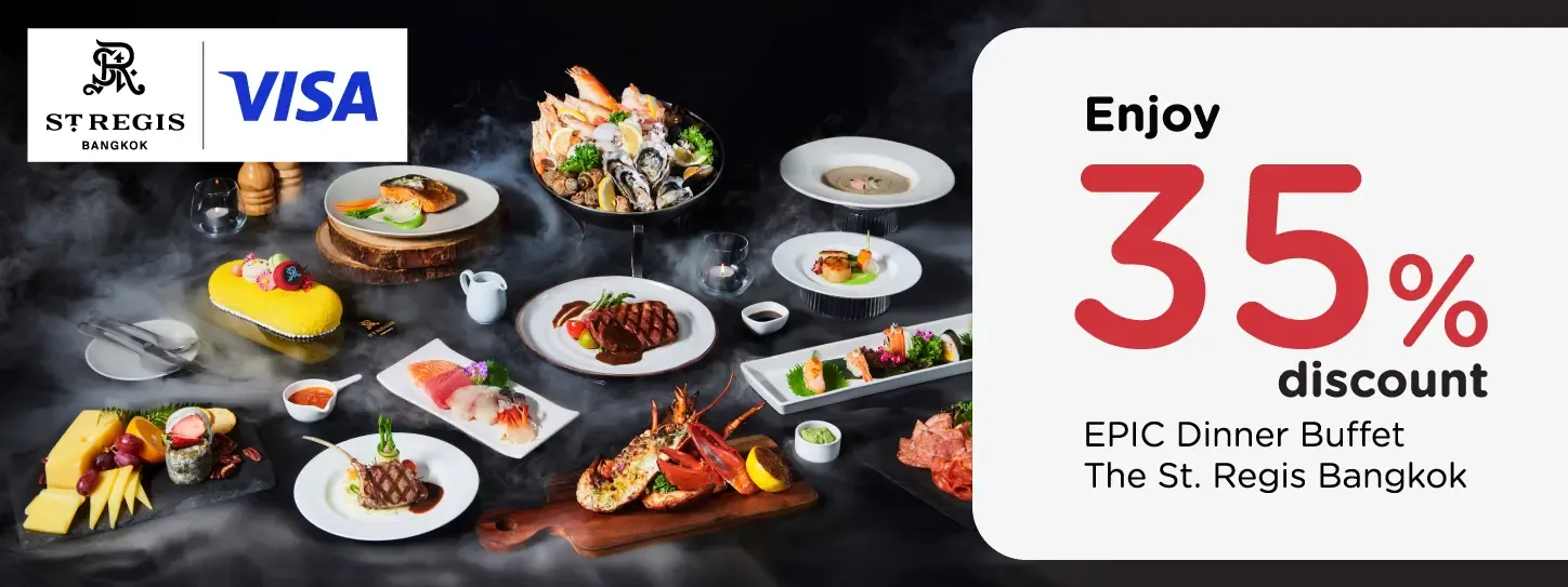 โปรโมชั่น บุฟเฟต์ซีฟู้ด ที่ ห้องอาหารวูว์ The St. Regis Bangkok - KTC