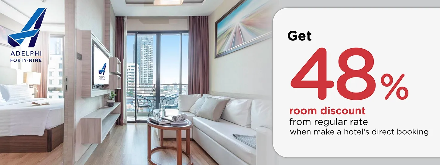 โปรโมชั่น รับส่วนลด 48% ที่ โรงแรม Adelphi Forty-Nine