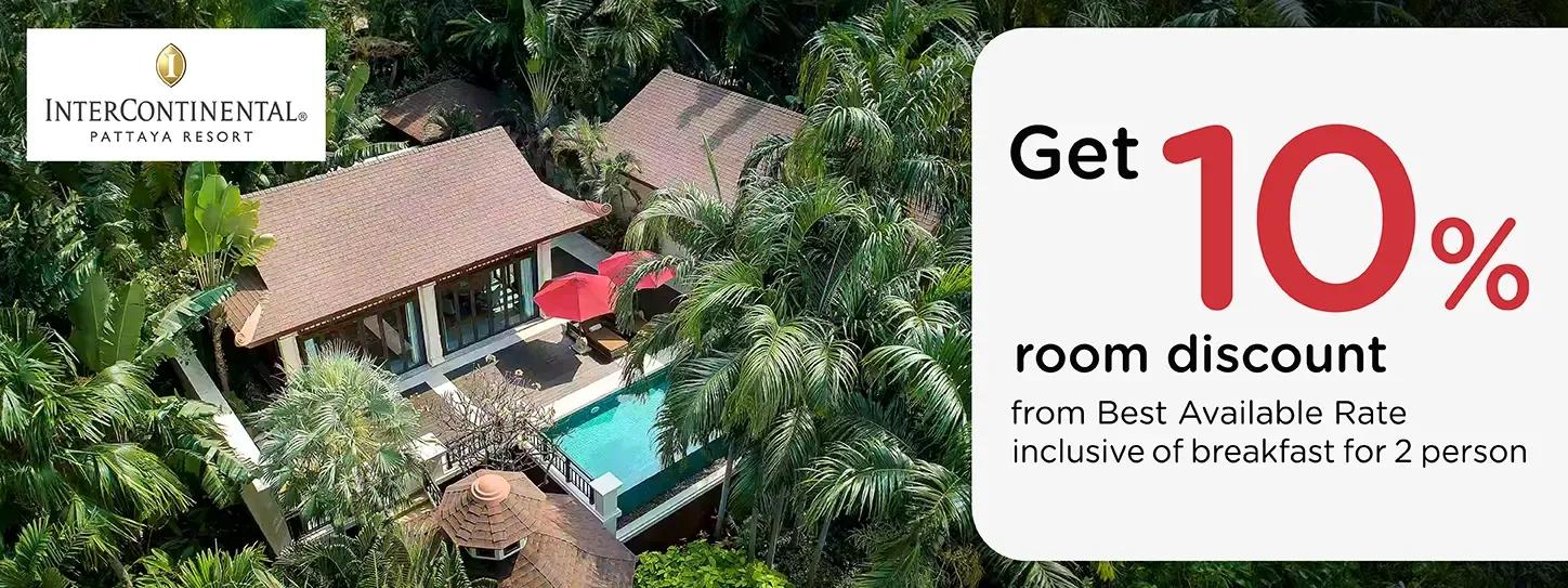 โปรโมชั่น รับส่วนลดห้องพัก 10% ที่ InterContinental Pattaya Resort | KTC