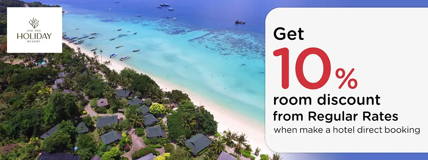 โปรโมชั่นที่ Phi Phi Holiday Resort รับส่วนลดห้องพัก 10% กับบัตรเครดิต KTC