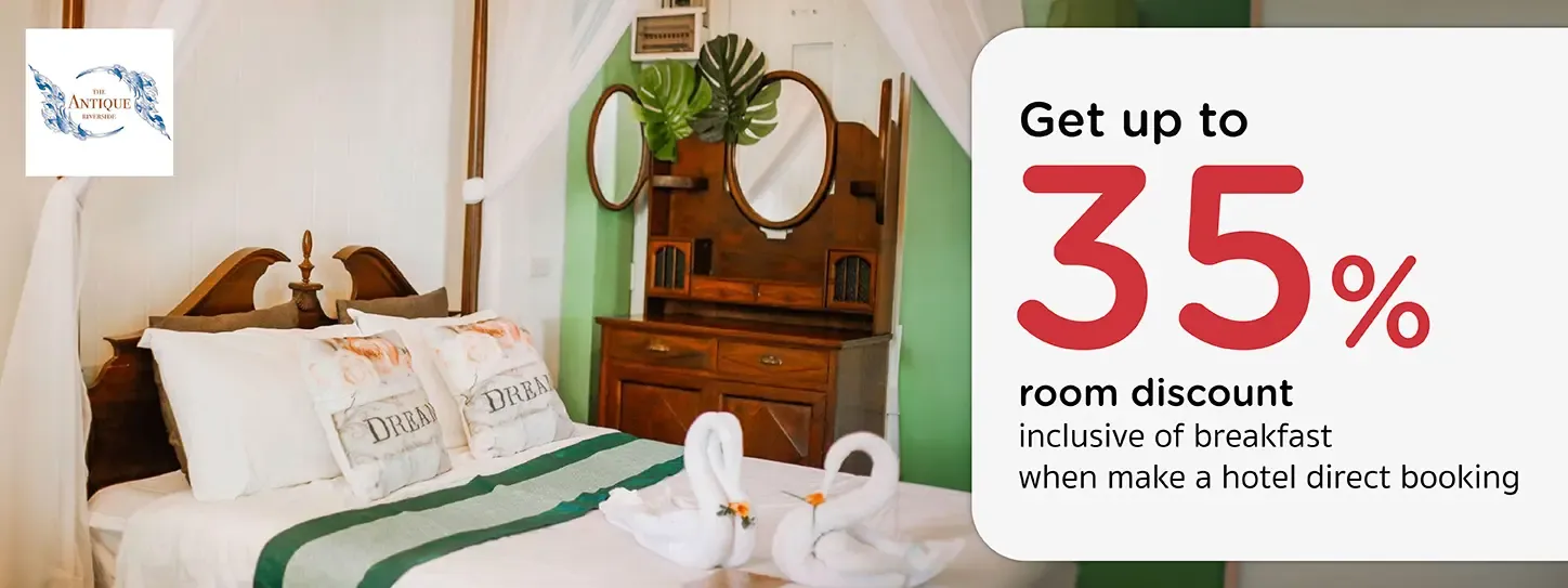 โปรโมชั่นที่ The Antique Riverside Resort รับส่วนลดห้องพัก 35% กับบัตรเครดิต KTC