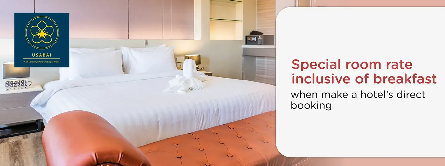 โปรโมชั่นโรงแรม USABAI Riverside Boutique Hotel เฉพาะบัตรเครดิต KTC เท่านั้น