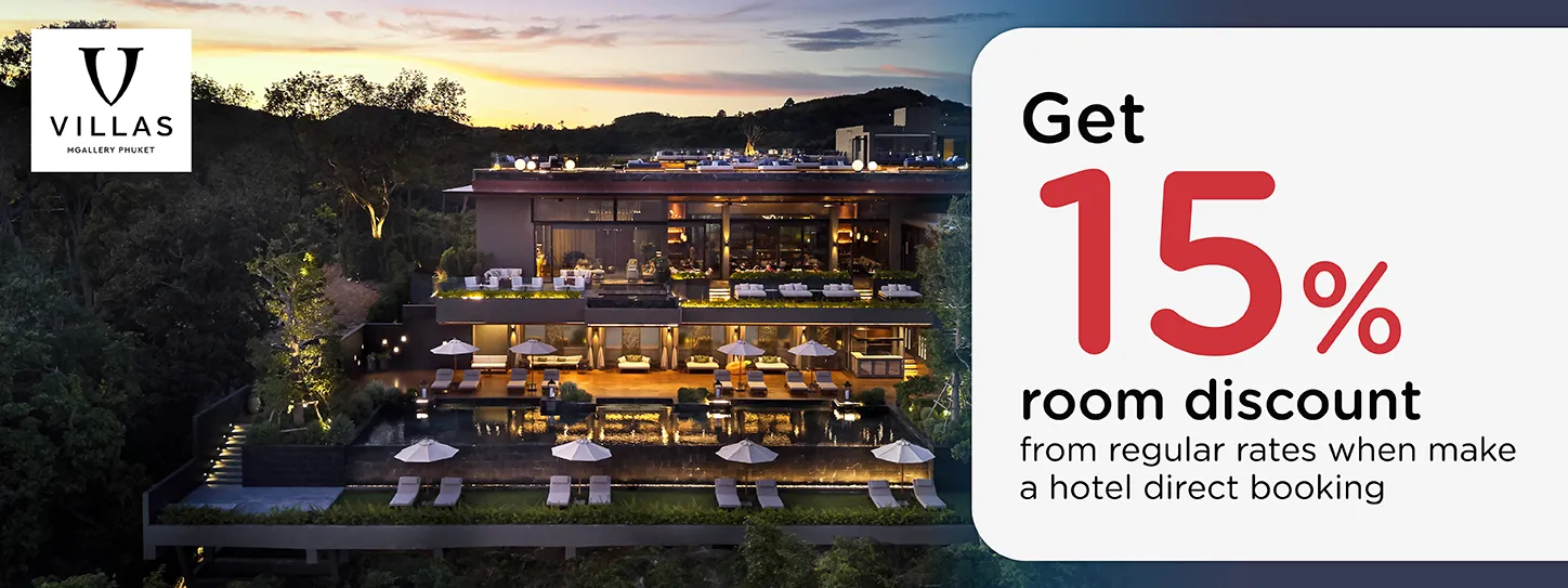 โปรโมชั่นที่ V Villas Phuket - MGallery Collection รับส่วนลดห้องพัก 15% กับบัตรเครดิต KTC