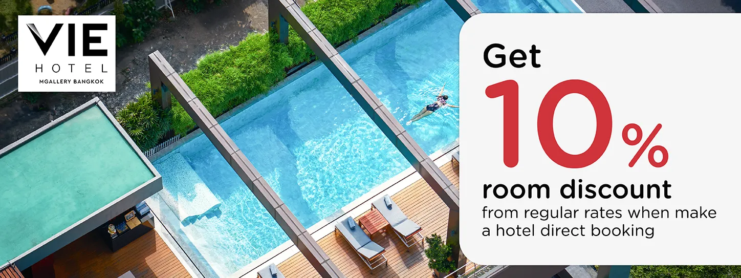 โปรโมชั่นที่ VIE Hotel Bangkok - MGallery Collection รับส่วนลดห้องพัก 10% กับบัตรเครดิต KTC