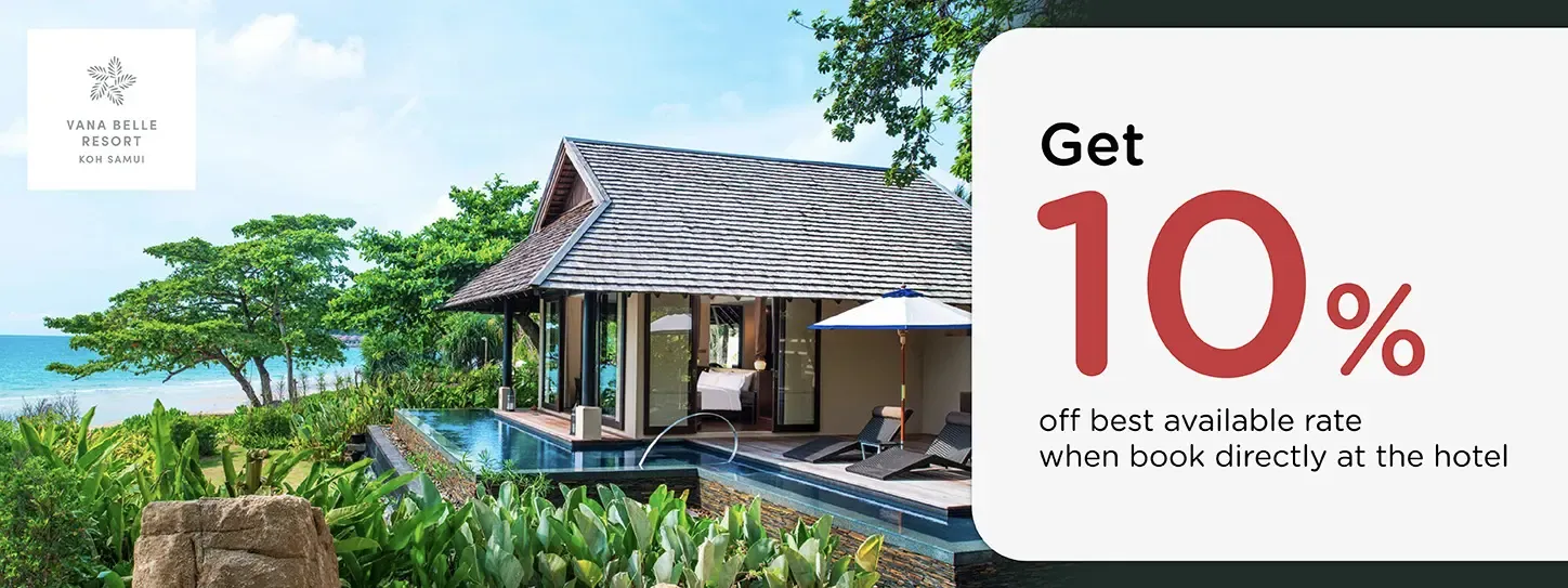 โปรโมชั่น รับส่วนลดห้องพัก 10% ที่ Vana Belle, a Luxury Collection Resort | KTC โปรโมชั่น รับส่วนลดห้องพัก 10% ที่ Vana Belle, a Luxury Collection Resort | KTC