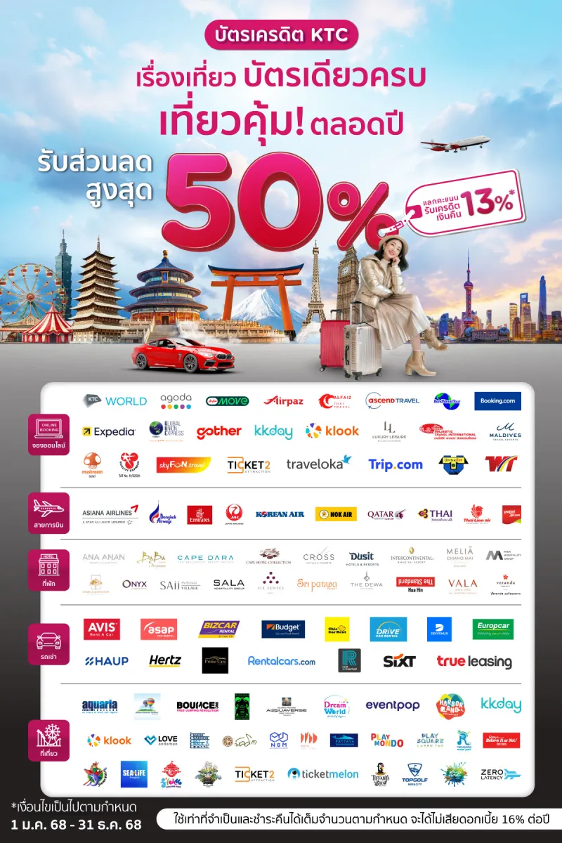 โปรโมชั่นเที่ยว บัตรเครดิต KTC