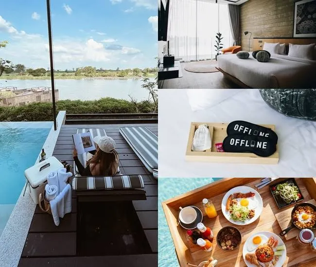 รวมบรรยากาศห้องพัก Fallingwater Pool Villa ที่ Cross River Kwai
    