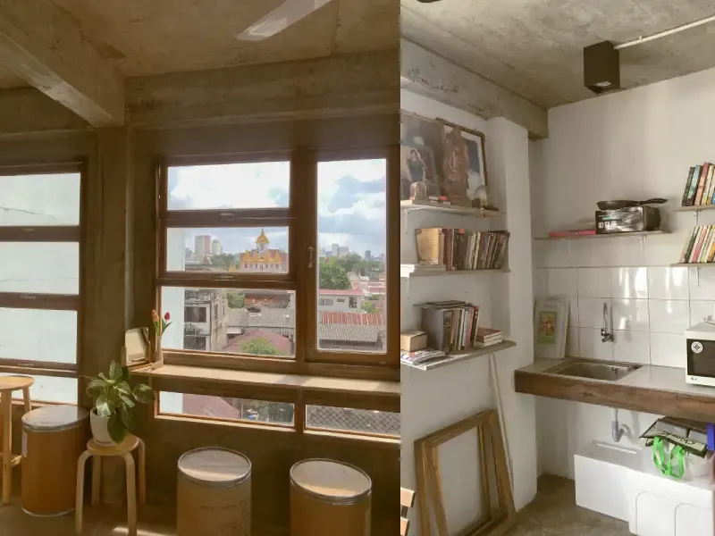 คาเฟ่ลับ ร้าน Mynd rooftop slow bar