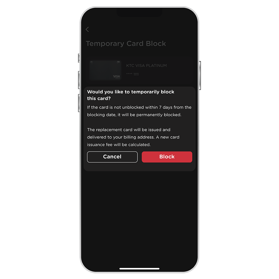 Select "Block” to confirm